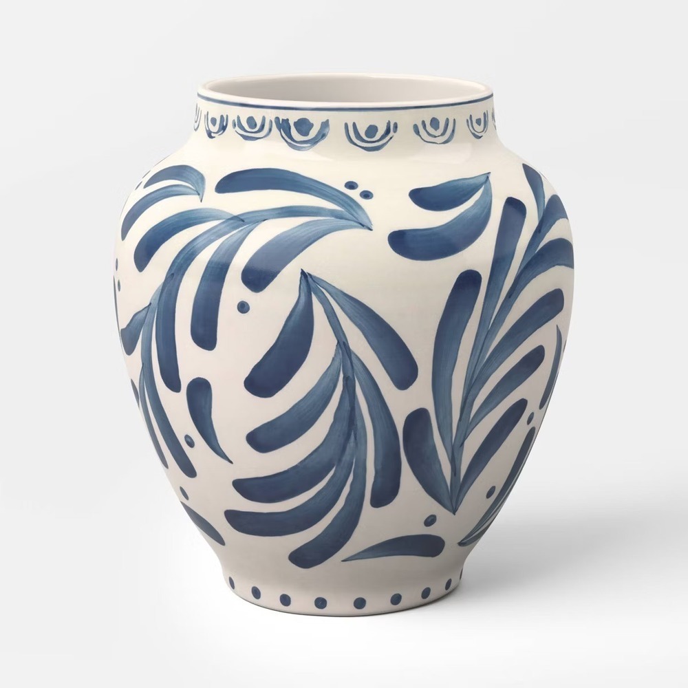 Large‎ Blue Painted Ceramic Vase - Threshold, Target Spring 2026